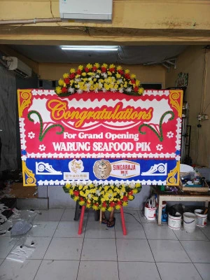 Papan Bunga di Gedung Pewayangan Kautaman